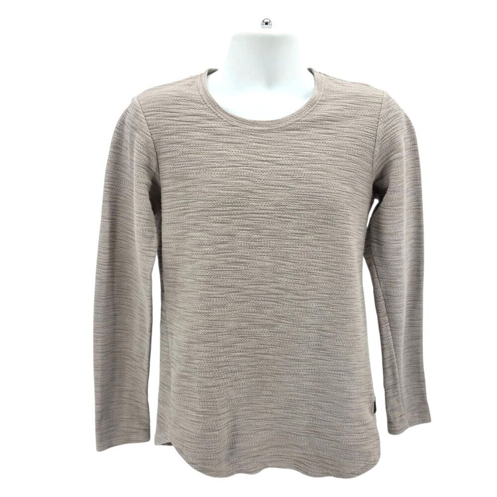 Leif Nelson Mens Large Sweater Textured Knit Gray Crewneck Slim Fit Long Sleeve